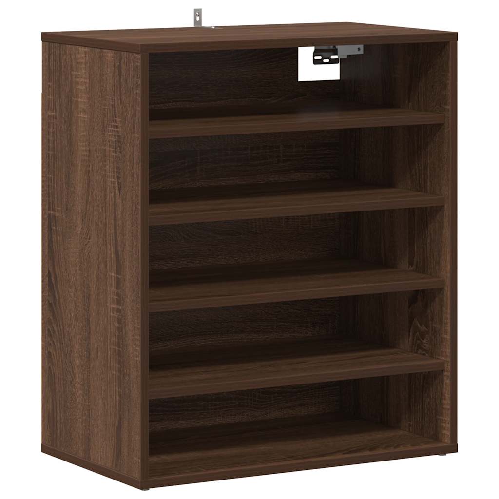 Schuhschrank Braun Eichen-Optik 60x35x70 cm Holzwerkstoff